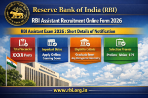 Read more about the article RBI Assistant Recruitment 2026 – Apply Online for 650 Vacancies