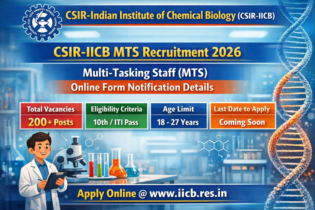 CSIR-IICB Recruitment 2026