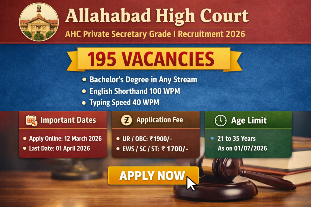 Allahabad High Court AHC Private Secretary