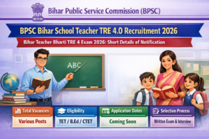 Read more about the article Bihar School Teacher TRE 4.0 Recruitment 2026 – OTR Registration Open for 40,000+ Vacancies