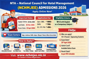 Read more about the article NTA National Council for Hotel Management (NCHMJEE) Admissions 2026