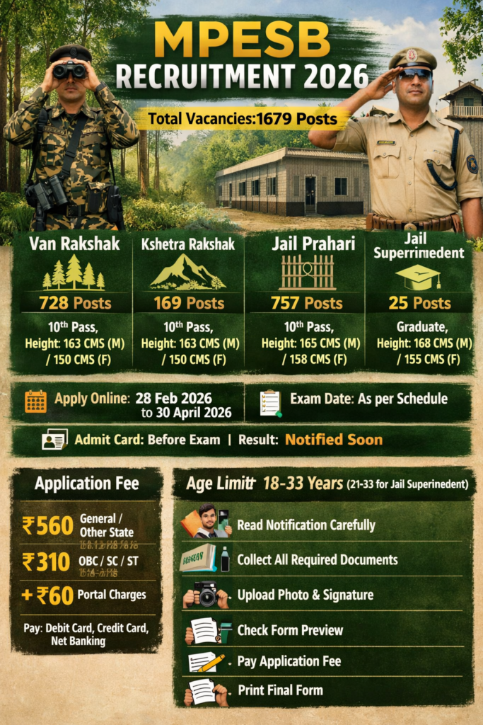 MPESB Recruitment 2026: Apply Online