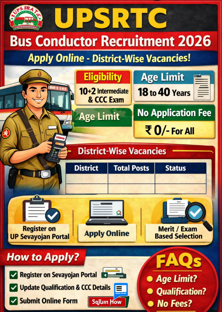 UPSRTC Bus Conductor Recruitment 2026
