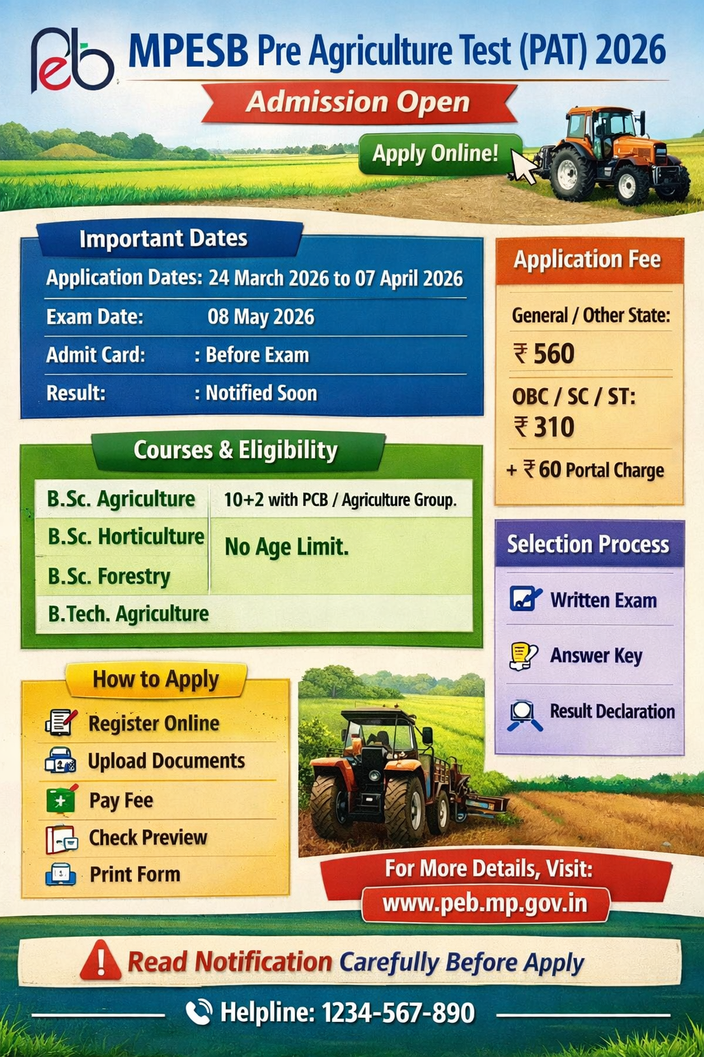 Read more about the article MPESB Pre Agriculture Test (PAT) Examination 2026