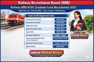 Read more about the article Railway Recruitment Board (RRB) – Non-Technical Popular Categories (Graduate) CEN 06/2025 Recruitment Exam 2025: City Intimation Details
